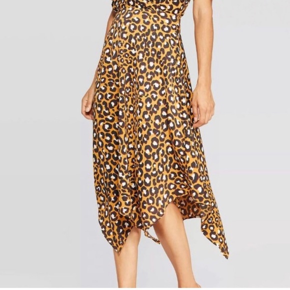 Who What Wear Scarf Hem Modern Leopard Midi Skirt- 18W - Picture 1 of 5